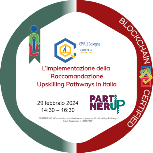 Progetto europeo PARTNER UP - Gruppi di sviluppo - incontro 1: L’implementazione della Raccomandazione Upskilling Pathways in Italia.